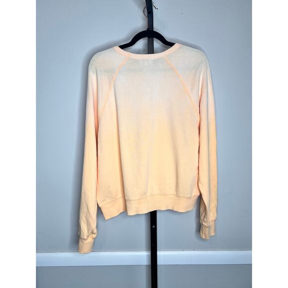 Z Supply Washed Ashore Ombre Pullover Sweatshirt Orange Cream Women's Size M NWT - Picture 4 of 7
